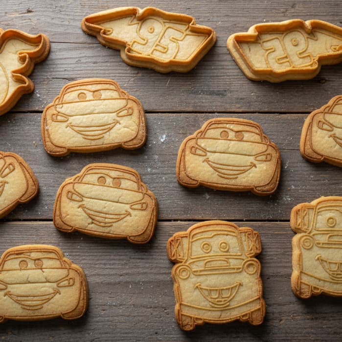 Carimbo e cortadores de Biscoitos mercadores tema filme Carros, McQueen, Confeiteiras