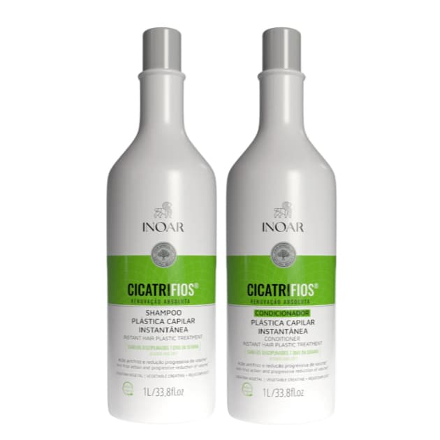 Inoar Kit Cicatrifios Renovação Absoluta Shampoo 1000ml + Condicionador 1000ml - Plástica Capilar