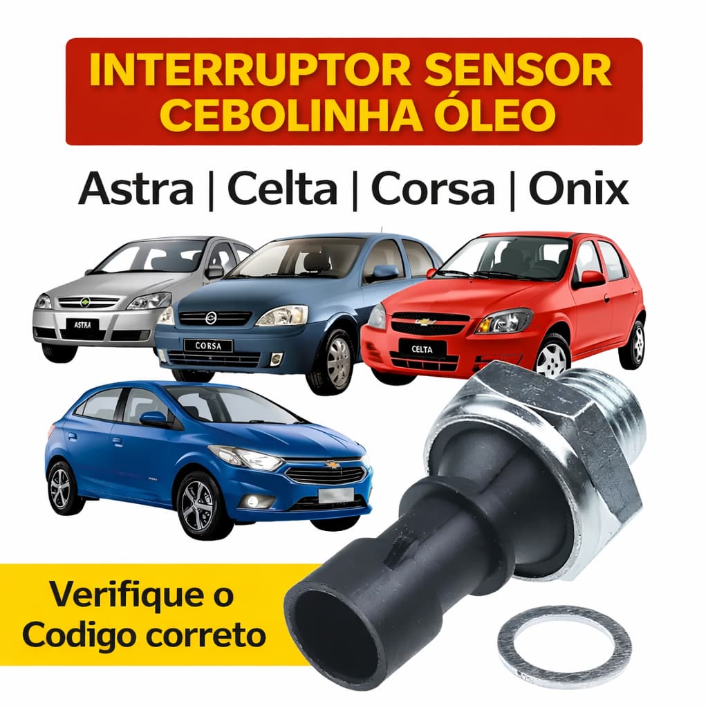 Interruptor Sensor Cebolinha Óleo Gm Astra Celta Corsa Onix Sensor Óleo