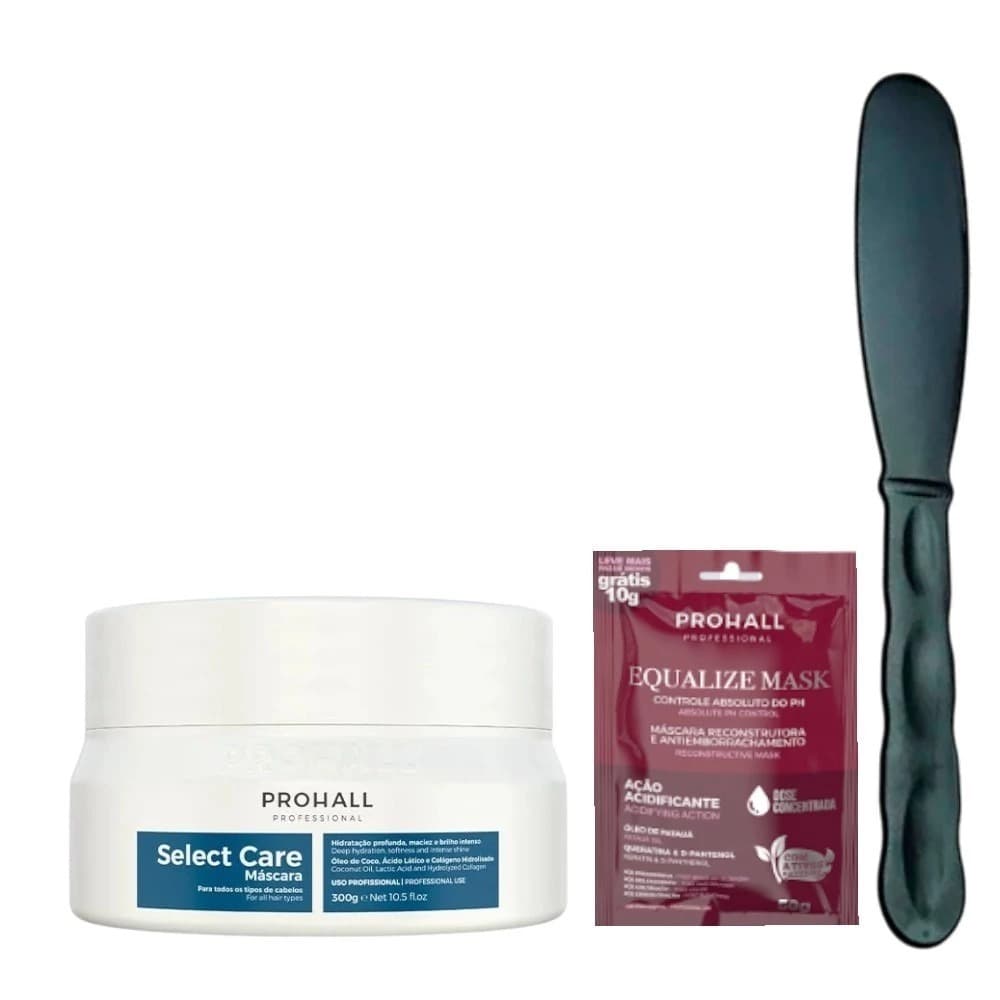 Máscara Hidratante Para Todos Os Tipos De Cabelos Pós Química Select Care Prohall 300g