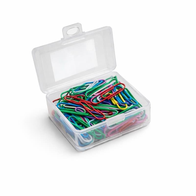 Kit 80 Unidades Clips para Papel 28mm Colorido ou Metal Prata – Prendedor Organizador