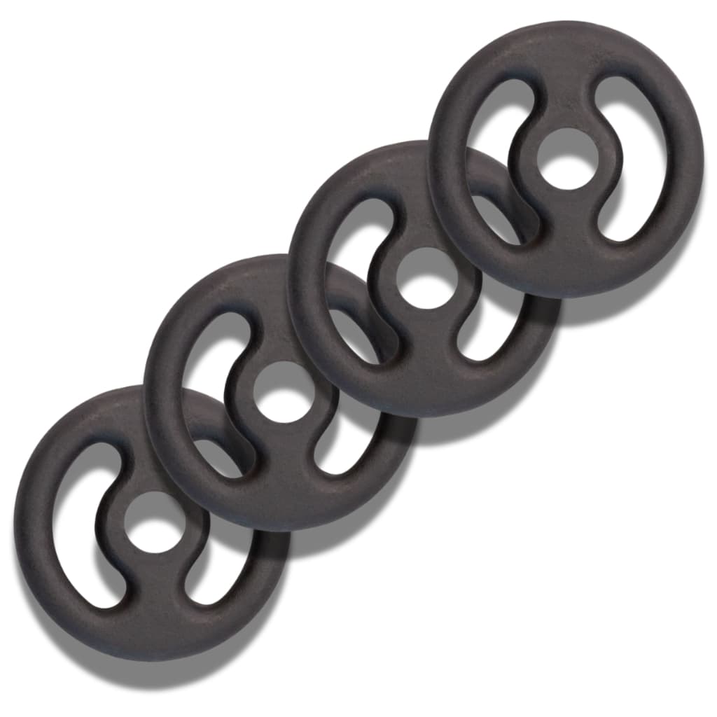 Conjunto de 4 Anilhas de 3kg com Pegada Para Musculação