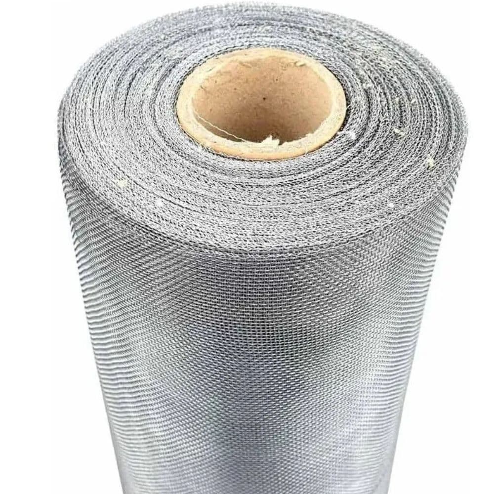 Tela Mosquiteira Aço Galvanizada - Larg. 1,00 X 1,00 M Cinza-escuro