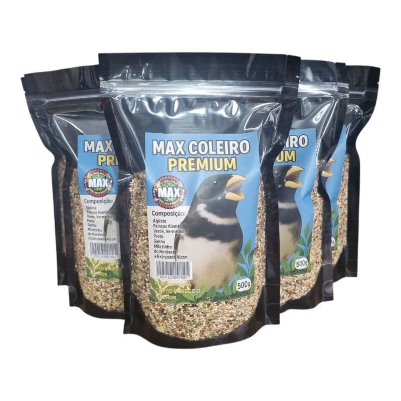 KIT 5 MAX COLEIRO PREMIUM 500G