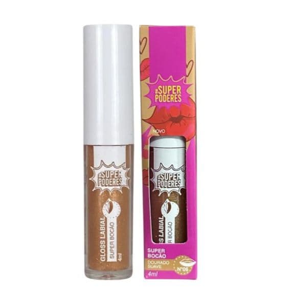 Gloss Super Bocão Dourado Suave SuperPoderes