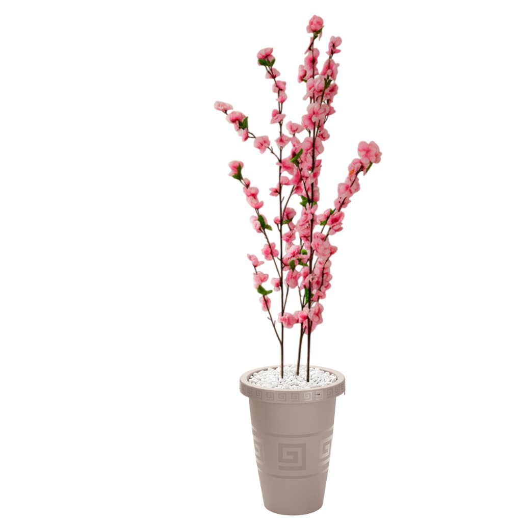 Cerejeira Artificial Decorativa 1 Metro Com Vaso Grande Pedras Brancas Kit Completo Pronta