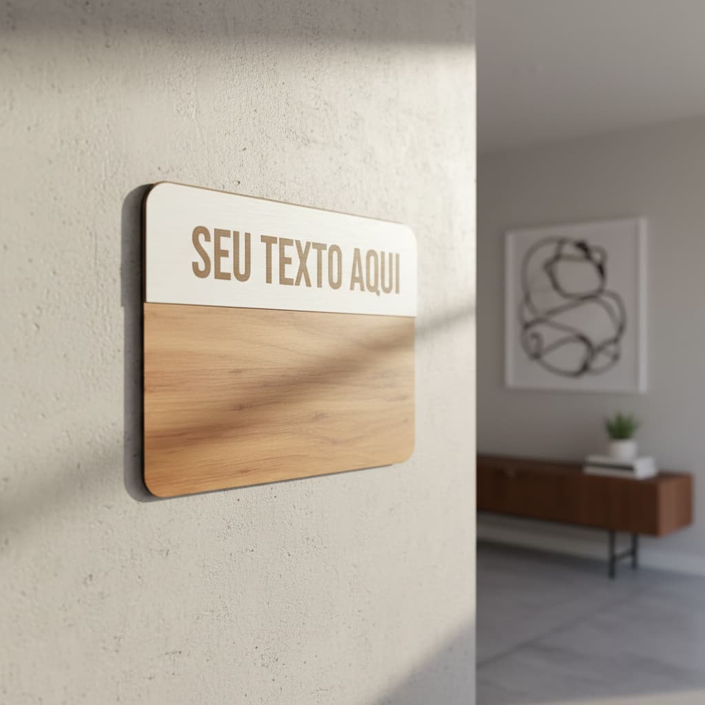 Placa De Sinalização - Personalizada | Linha Clean