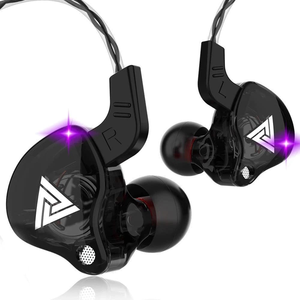 QKZ AK6 Fones de ouvido esportivos e fones de ouvido intra-auriculares com fio e microfone