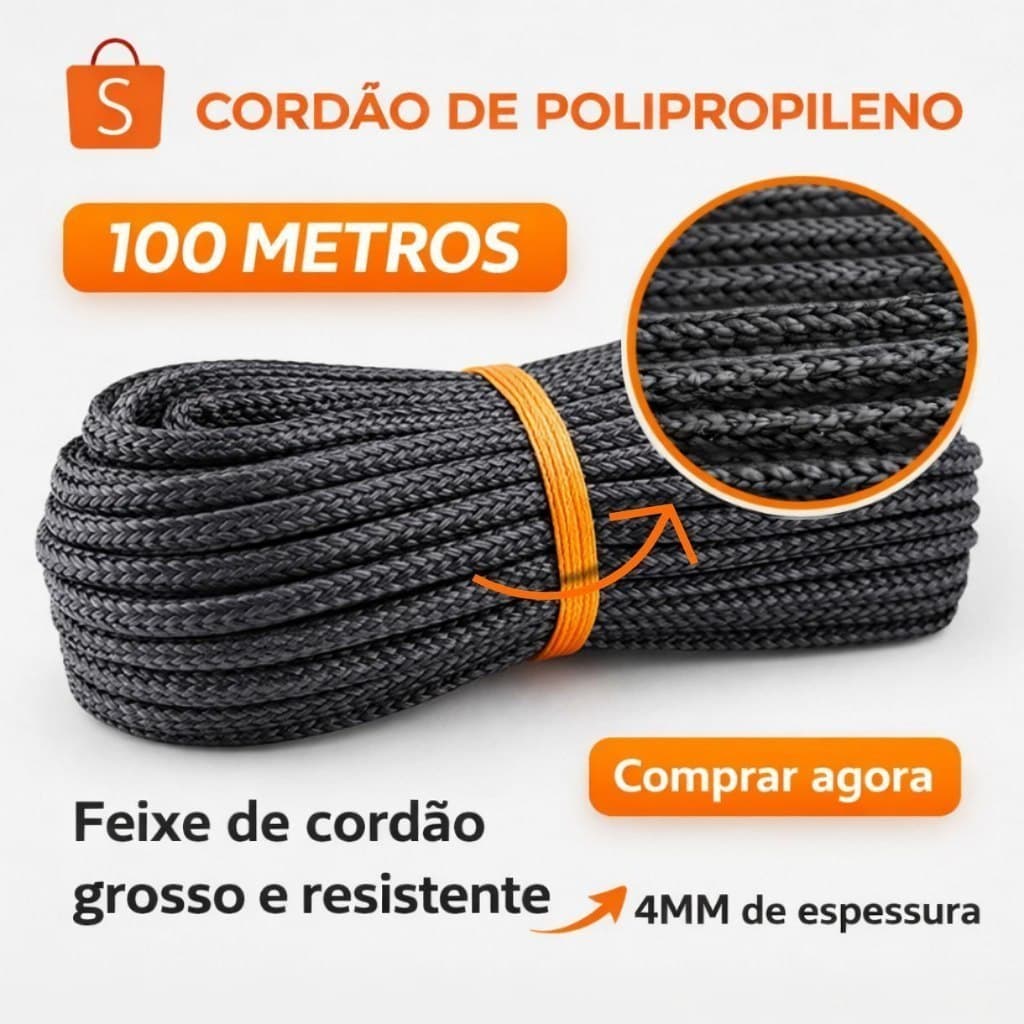 Fio Náutico 4mm Polipropileno – Ideal para Artesanato, Macramê e Decoração