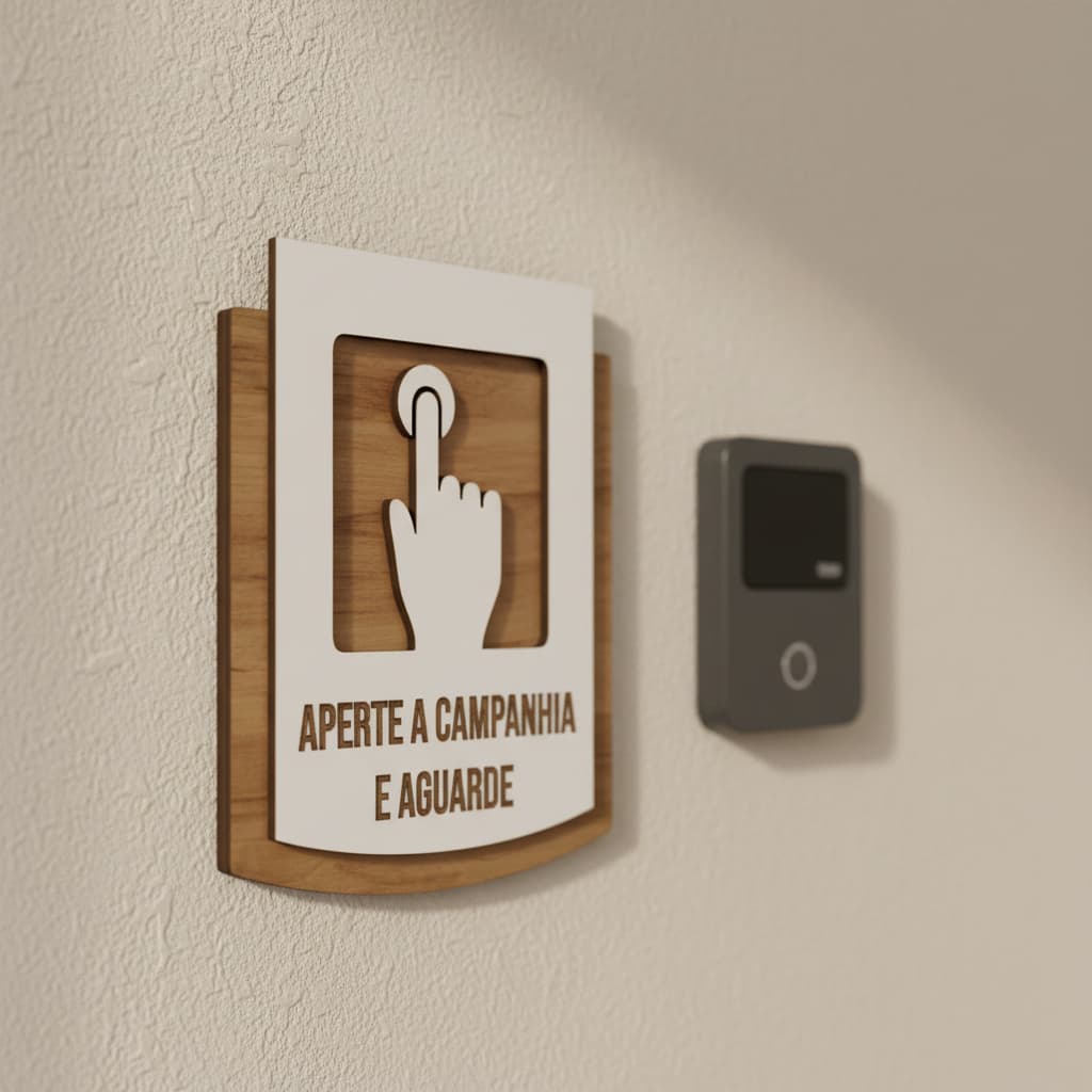 Placa De Sinalização | Aperte a campainha