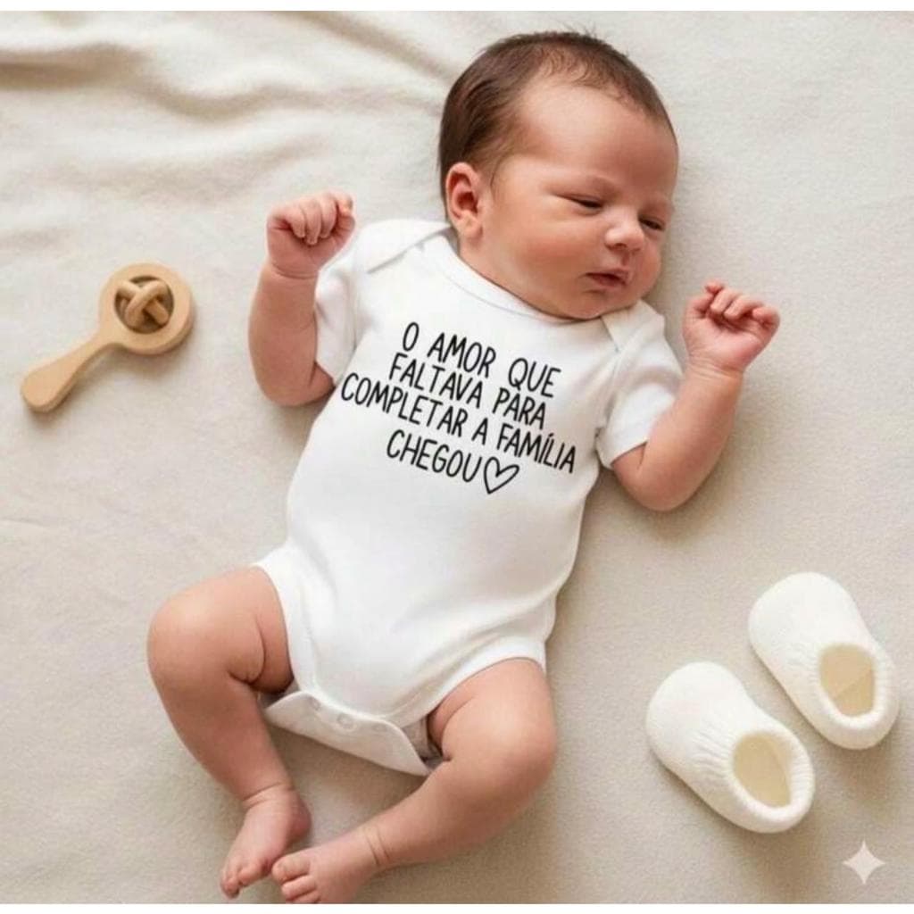 Body de Frases Bebê Body Personalizado O amor que Faltava Body Anúncio de Gravidez Body Revelar a Gravidez Body Frases