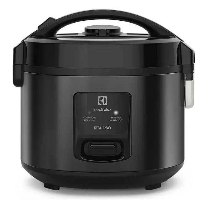 Panela Elétrica Electrolux vapor arroz capacidade 2L 6 Xícaras 2 em 1 timer removivel antiaderente tampa com visor 127v