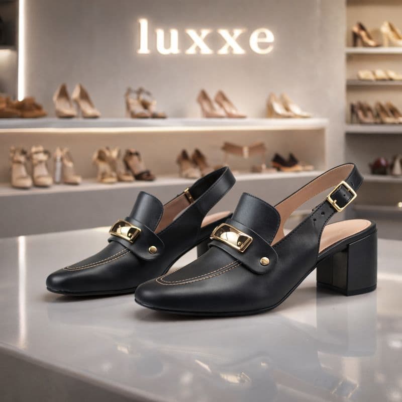 Sapato Mule Feminio Salto médio Mule Loafer