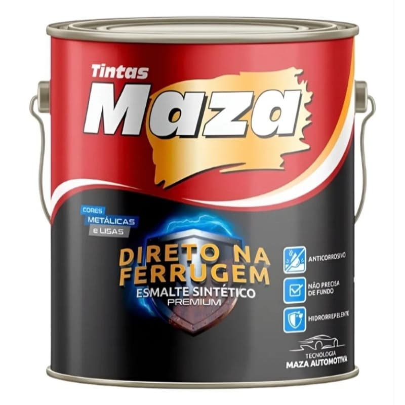 Tinta Esmalte Direto na Ferrugem 3,6L Maza - Cores (lisas e metálicas)