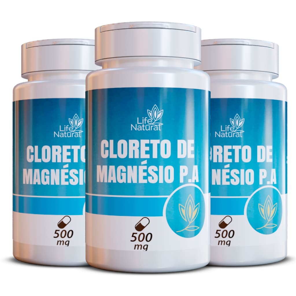 Cloreto de Magnésio PA 500mg - Saúde Muscular e Óssea -  Cápsulas