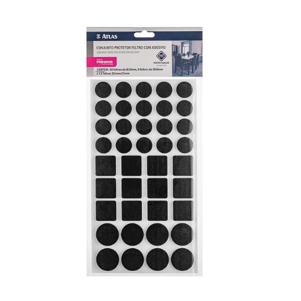 Conjunto Protetor Feltro C/ Adesivo C/40 PÇS