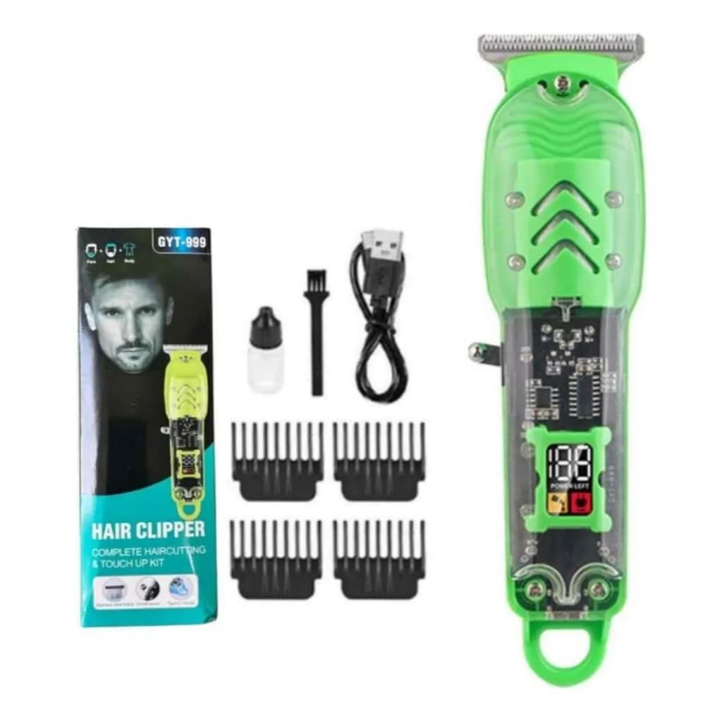 Máquina Cortar Cabelo Smart Lcd Barbeador Aparador Elétrico Preto 127/220v