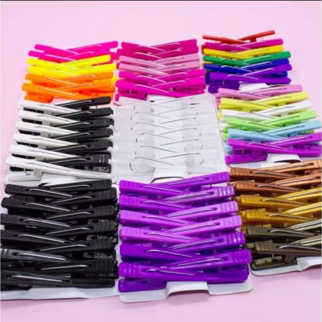 Kit 12 Presilha Clip Jacaré Prendedor De Cabelo Bico D Pato
