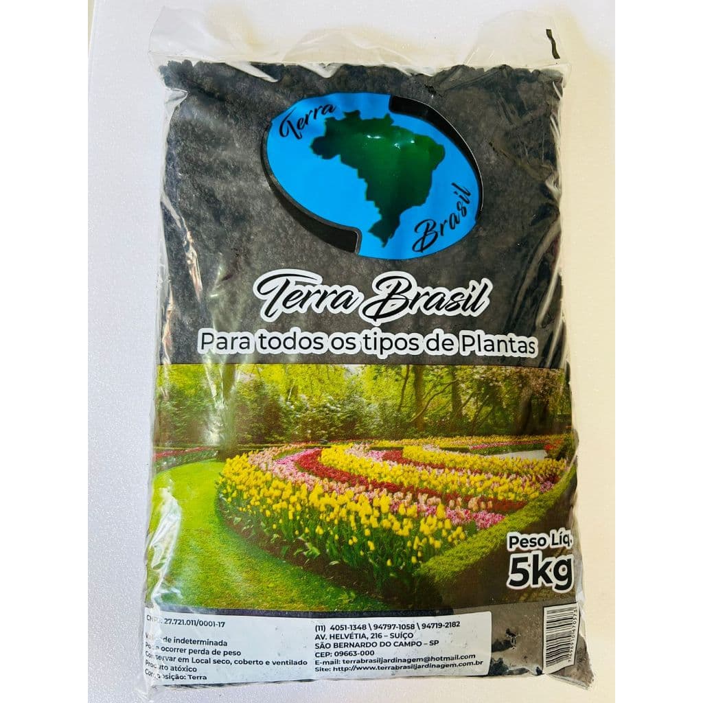 Terra Vegetal Orgânica Adubada Pronta Para Plantio – Ideal Para Plantas, Jardins – 2kg, 5kg e 10kg