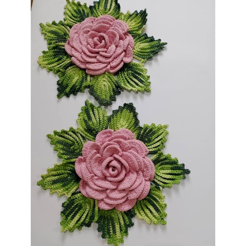 MEGA ROSA Em CROCHÊ