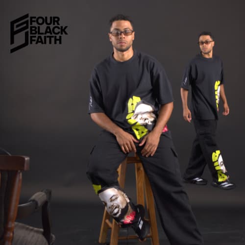 Calça Cargo Masculina com Estampa na Barra FourBlackFaith Stephen Curry