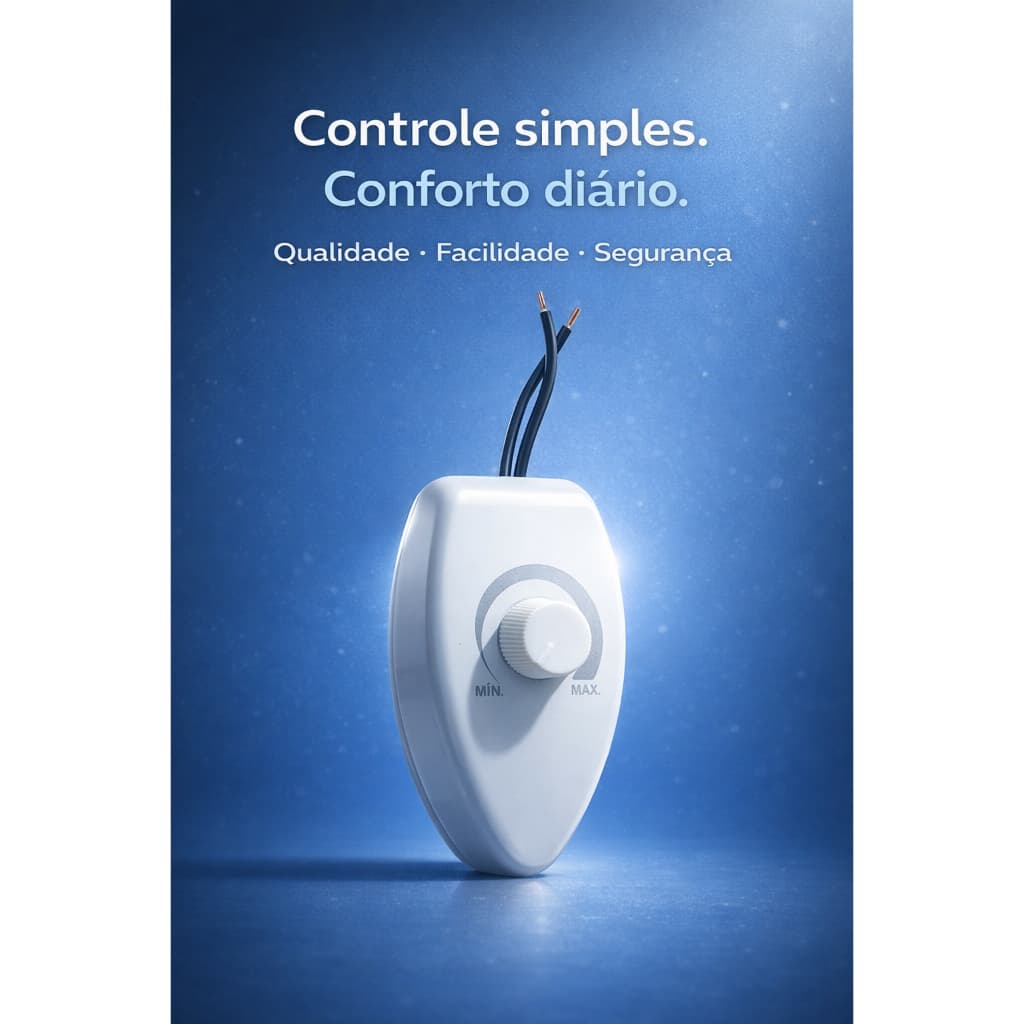 Dimmer rotativo controle de velocidade chave interruptor