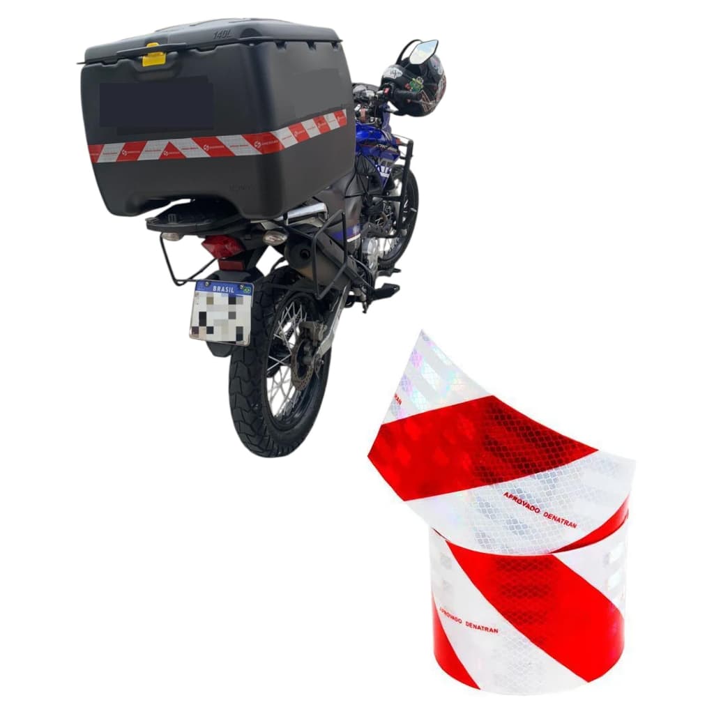Faixa Refletiva Para Bau Caixa De Motoboy Motofrete Universal 1,40m Homologada Icbras