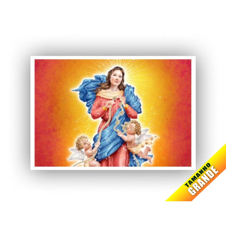 Papel Arroz Nossa Senhora Desadadora do Nós para Bolo Grande 30x40cm de 7kg
