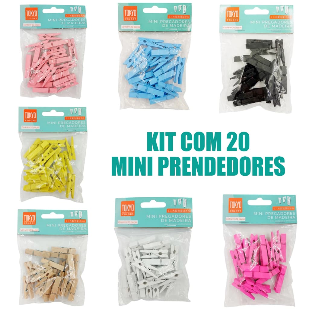 Mini Prendedor Colorido 3,5cm Artesanato