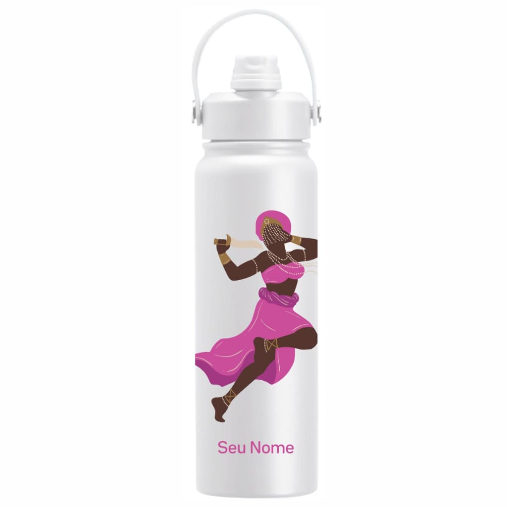Garrafa Térmica Personalizada 800ml Nome Tema Obá Orixá