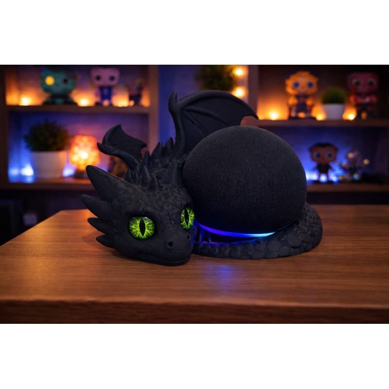 Suporte Alexa Dragão Echo Dot | Echo Pop | Echo Dot 3º Geração | Echo dot Max| Decoração de Casa |