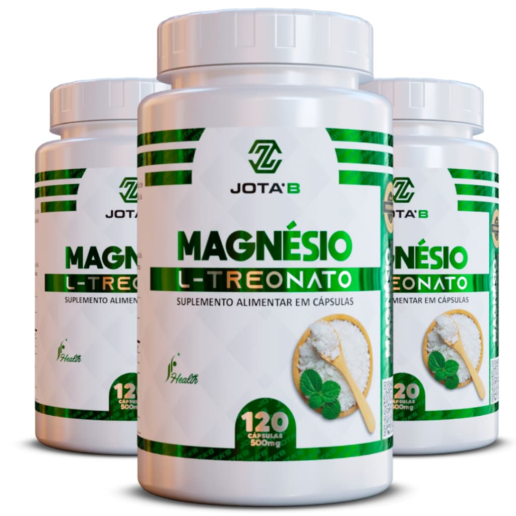 Suplemento de Magnésio L-Treonato 500mg – Alta Absorção e Qualidade | Cápsulas Concentradas