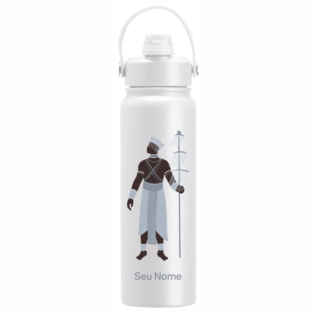 Garrafa Térmica Personalizada 800ml Nome Tema Oxalá Orixá