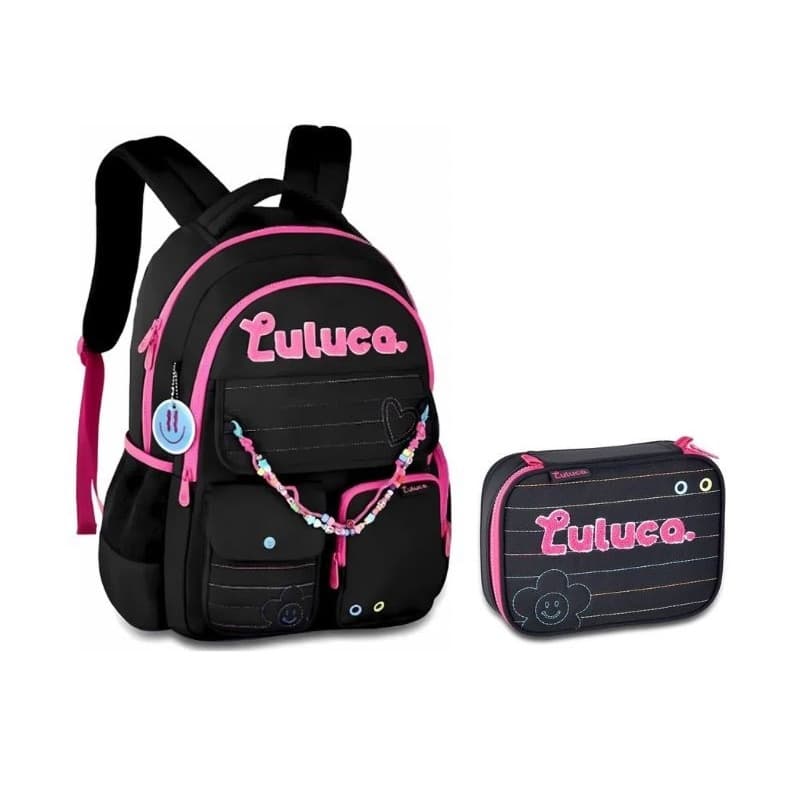 KIT MOCHILA ESCOLAR 50173 LULUCA ORIGINAL ESTOJO BOX