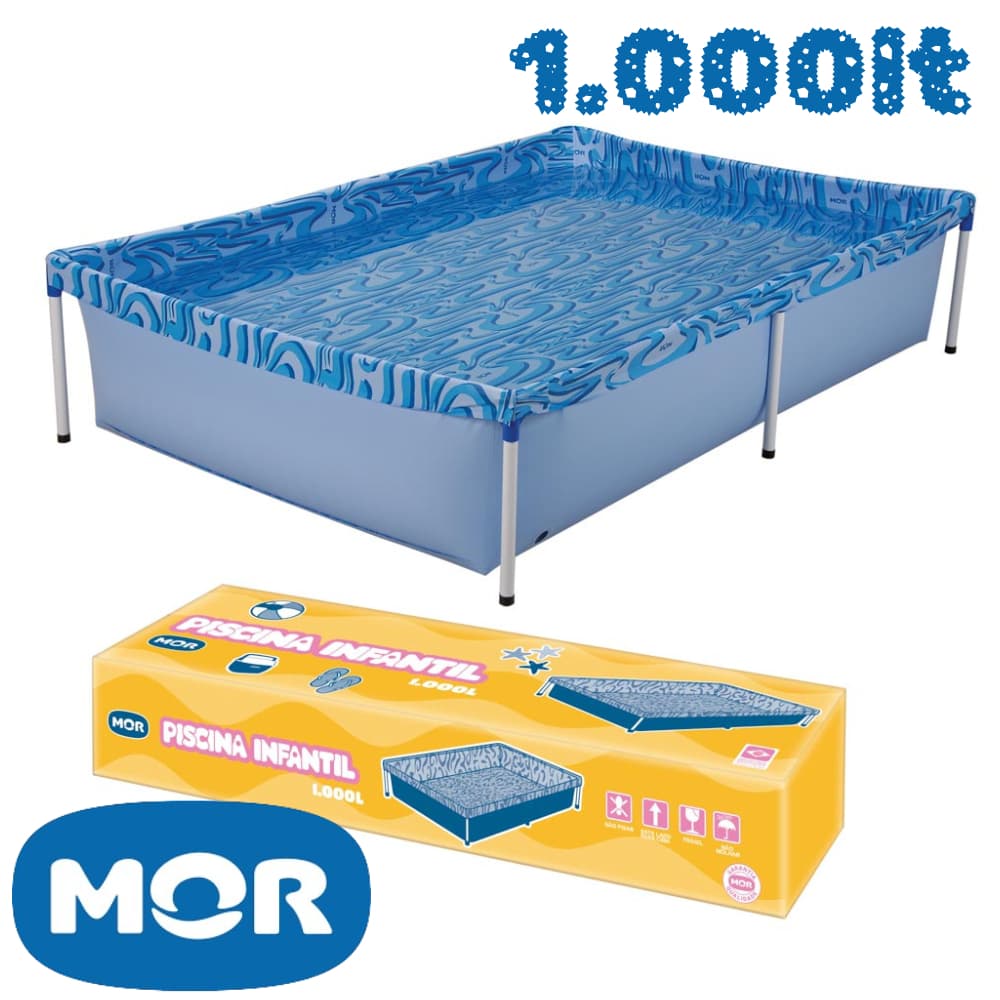 Piscina Mor 1000 Litros Desmontável Com Válvula de Deságue Calor Verão Férias