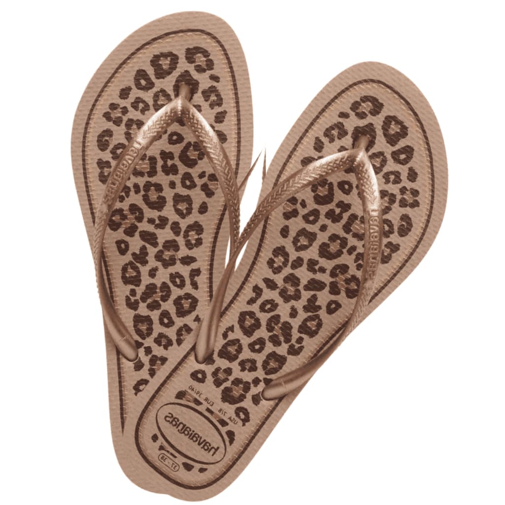 Chinelo Slim Animals Dourado