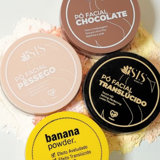 Pó Facial Solto Finalizador Matificante | Cores a escolhes| Resistente à Água e Vegano