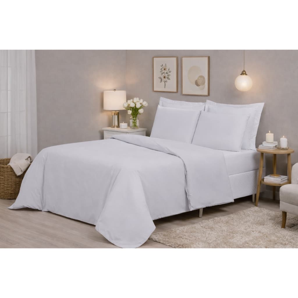 Capa de Edredom King Duvet 400 Fios Luxo com Zíper – Avulsa