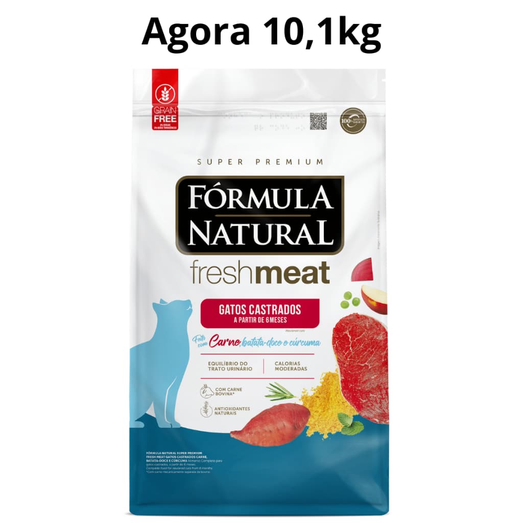 Ração Para Gato Castrado Formula Natural Fresh Meat Carne 10,1Kg