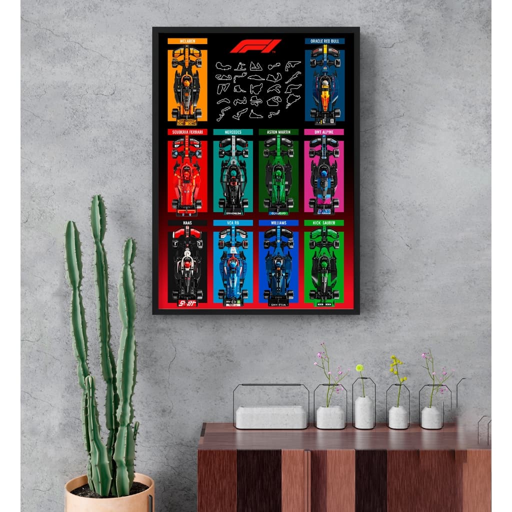 Quadro Expositor Para coleção Lego Speed Champions - 50x70cm