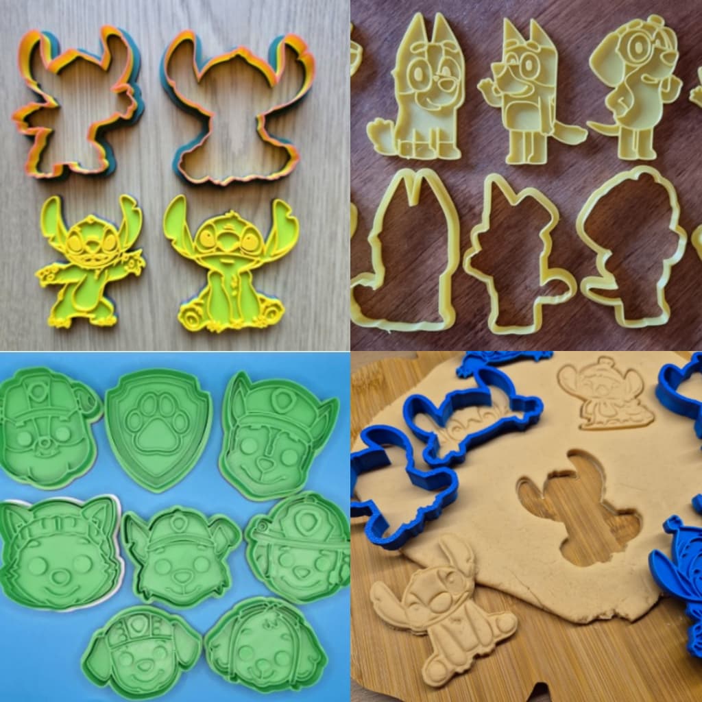 Cortador, biscoito, cookie cutter, carimbo, confeitaria, kit, super mario, pokemon, peppa, minecraft, sob encomenda