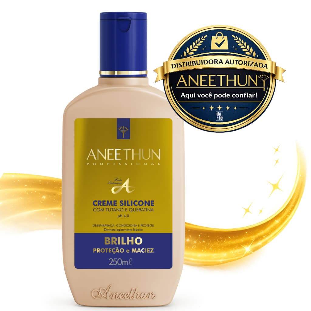 Creme de Silicone Aneethun Linha A 250ml Tutano e Queratina Antifrizz