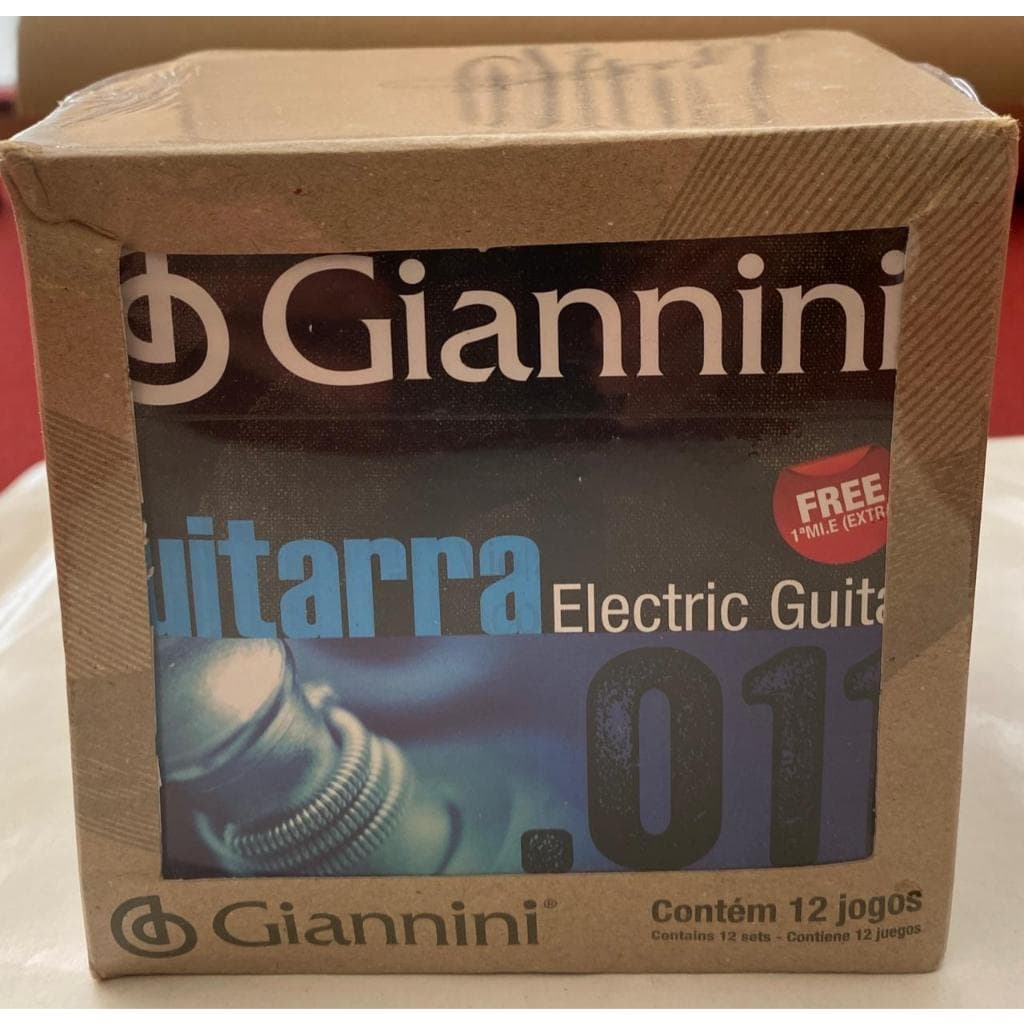 Corda Caixa Com 12 Encordoamentos De Guitarra Giannini Geegst 0.11
