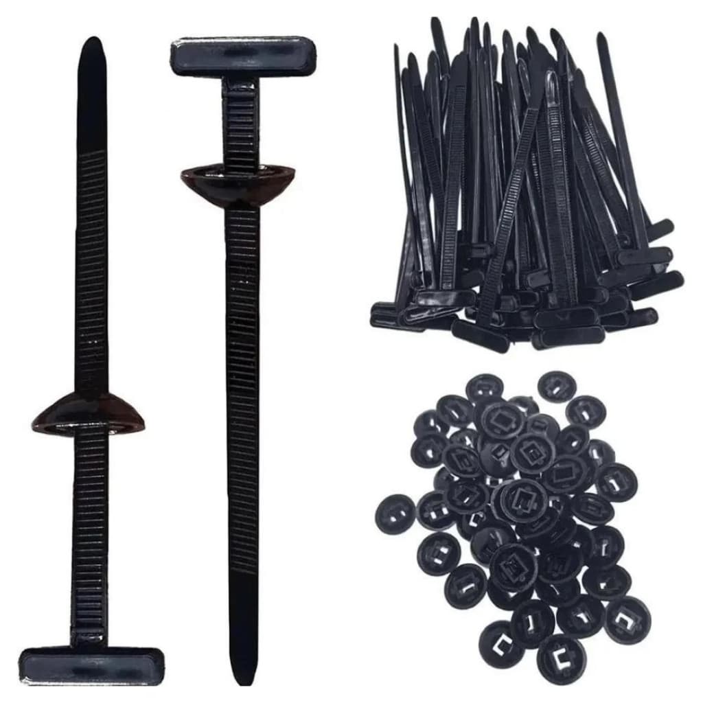 Kit 100 Abraçadeira Nylon Universal Carro Enforca Gato
