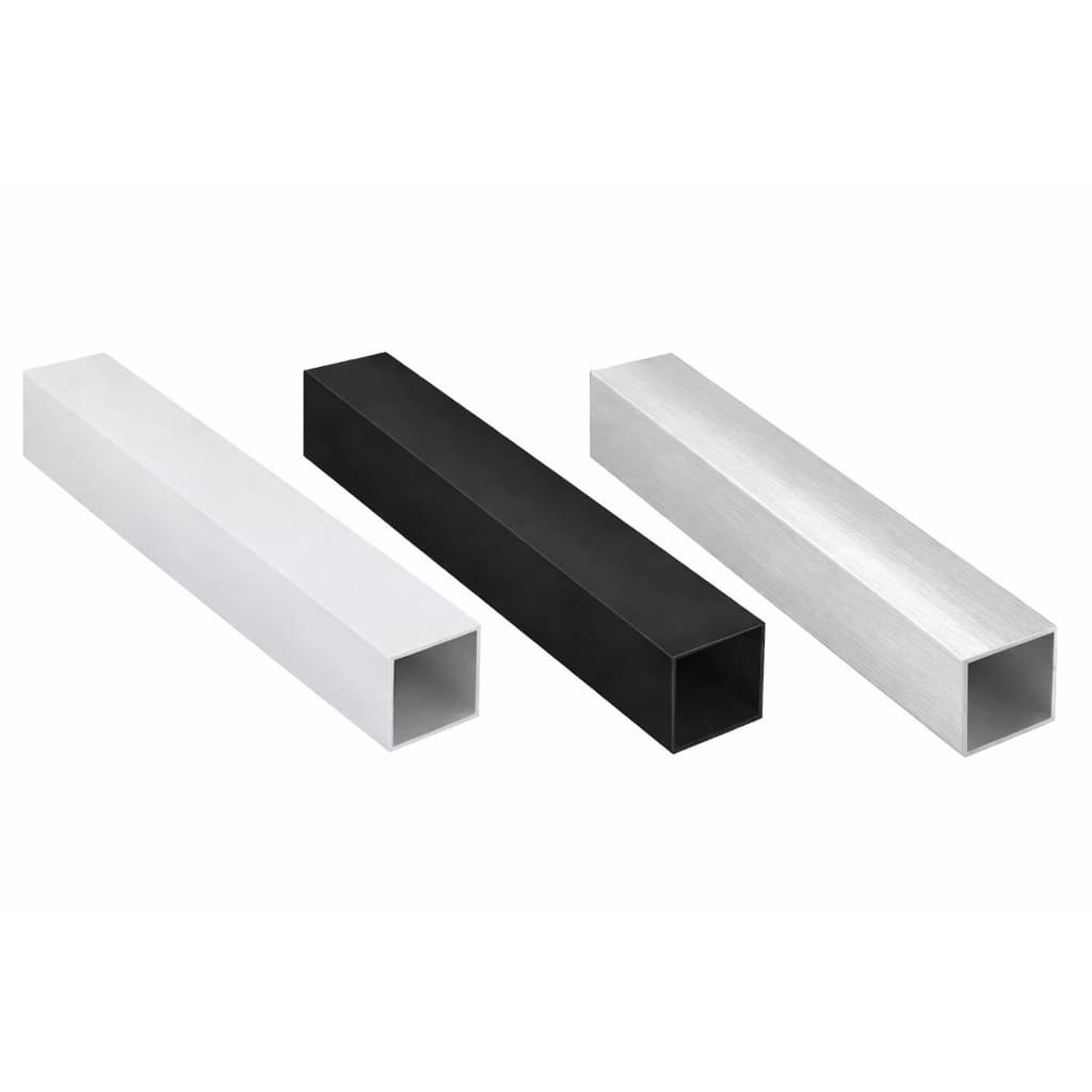 Tubo Quadrado em Aluminio 25x25x1mm - Barra de 1 Metro