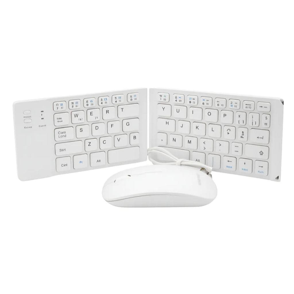 Kit de Teclado e Mouse Sem Fio Bluetooth Recarregavel Hmaston com Design Moderno Destinado a PC iPad Tablet e Notebook