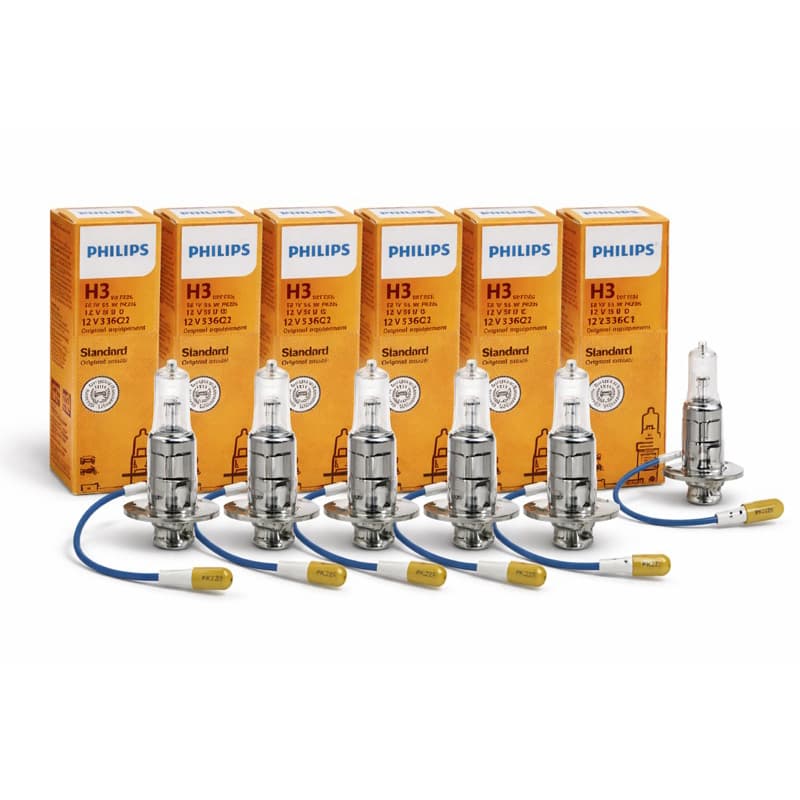 Kit 10 Lâmpadas H3 12V 55w Philips Carro Caminhonete