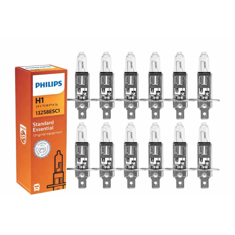 Kit 10 Lâmpadas Philips H1 24V 70W Original caminha onibus