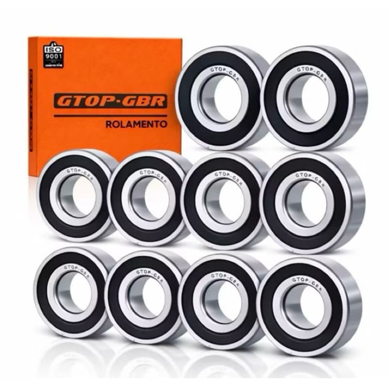 Kit 10 Rolamentos 6200 2RS GBR/GTOP 10x30x9
