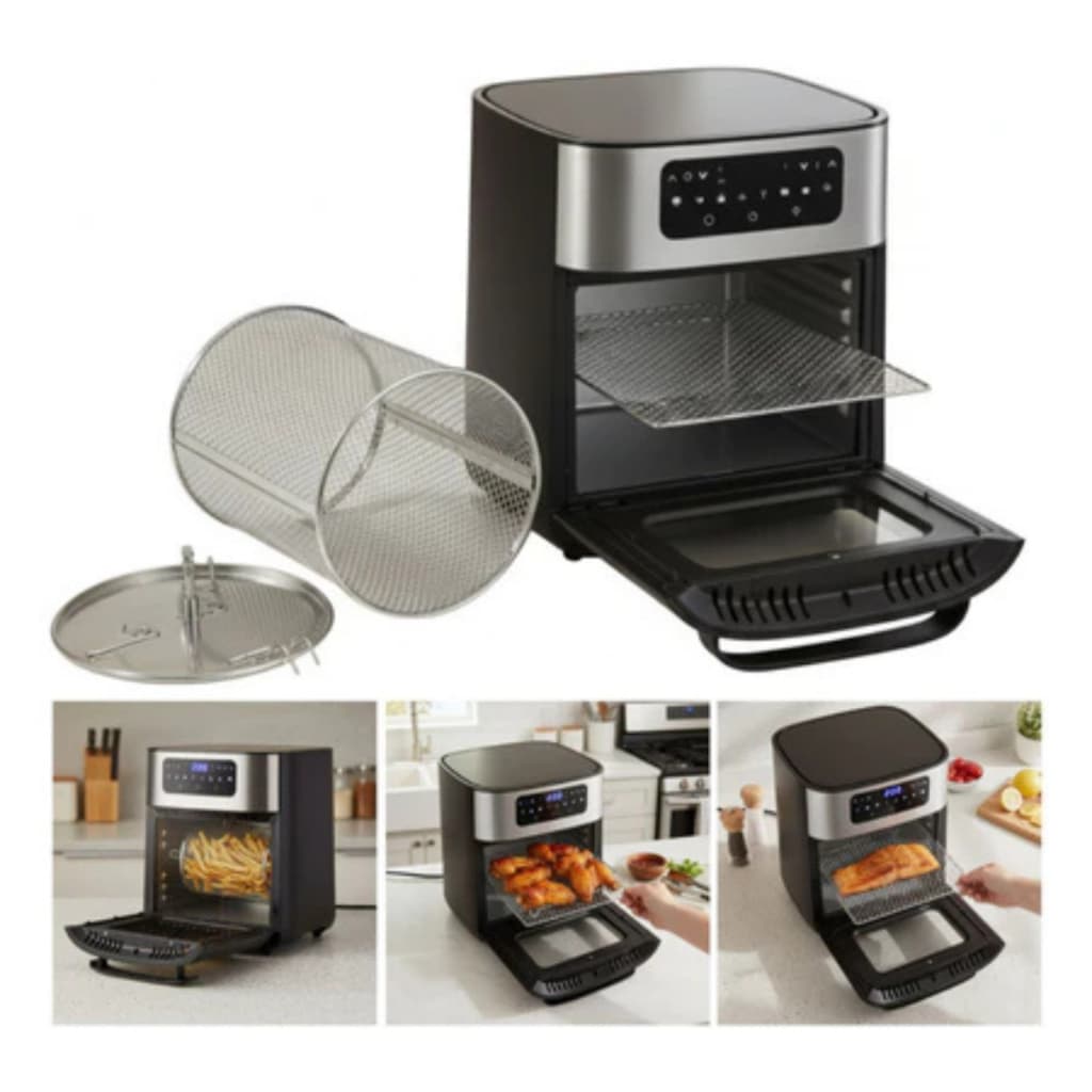 Fritadeira Sem Óleo Air Fryer Grande Capacidade com Itens Inclusos  Praticidade e Segurança na Cozinha
